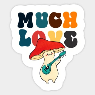 Mush love, mushroom, fungi lovers, i love you so much, gift for mushroom lovers, girlfriends gift Sticker